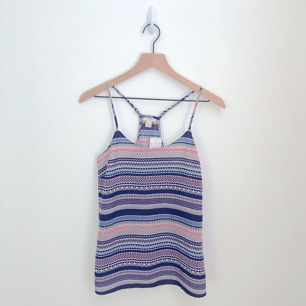 NWT Strappy Patterned J.Crew Top